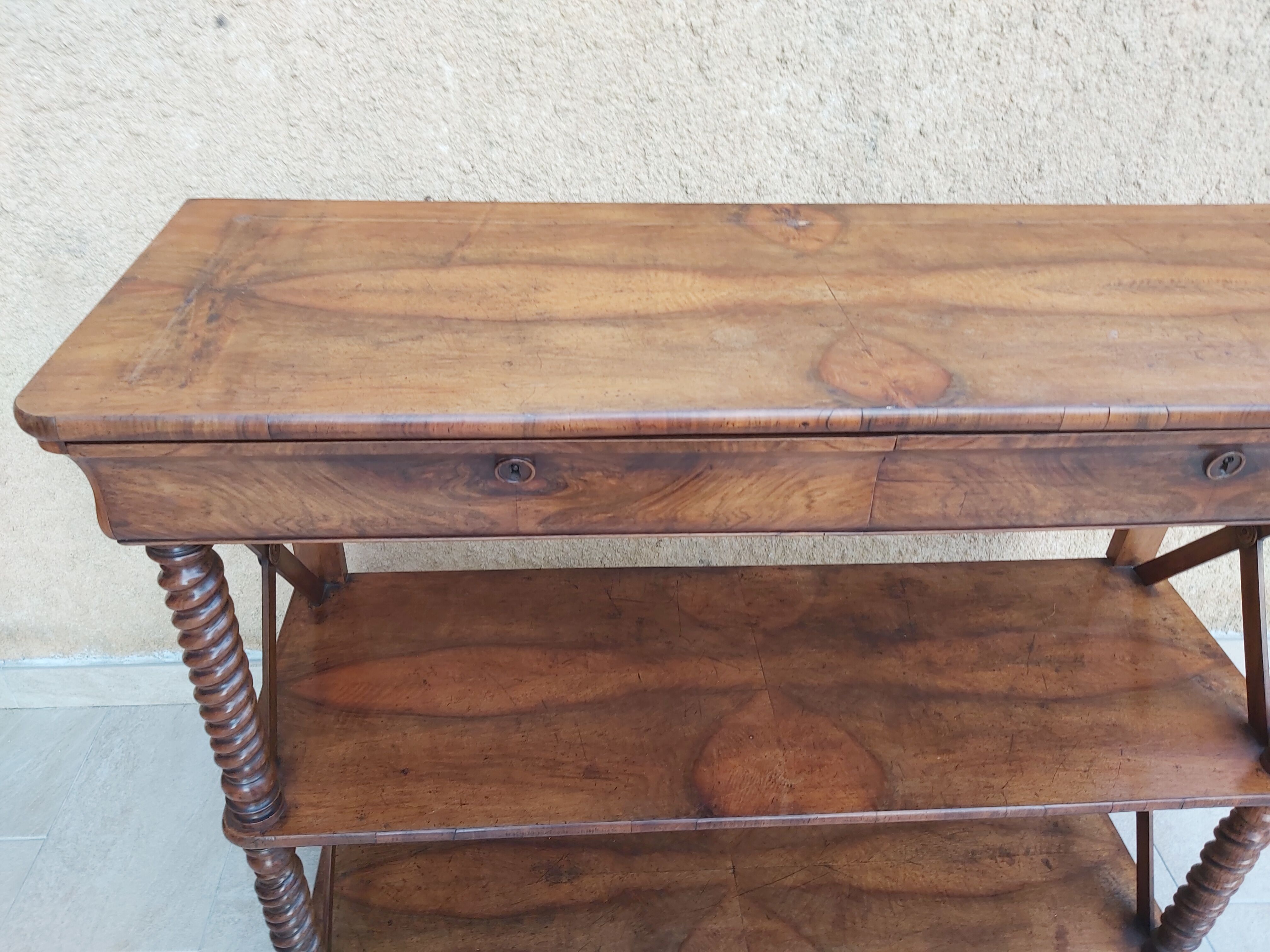 Nineteenth century walnut console