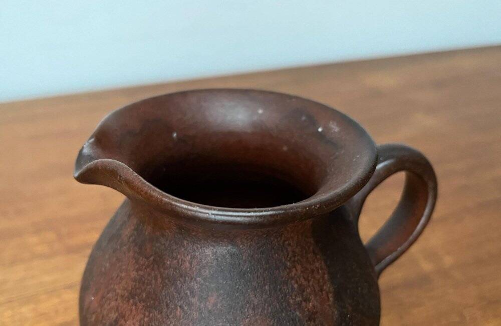 Mid-century minimalist vase pitcher by Hartwig Heyne Hoy Pottery, Germany, 1960s.