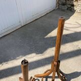 Baumann bistro style 1960s curved wood swivel parrot coat rack