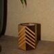 Vintage marquetry pencil pot