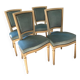 Suite de 4 chaises velours