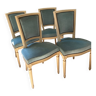 Suite of 4 velvet chairs