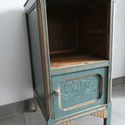 Green Art Deco nightstand/bedside table, small occasional piece of furniture