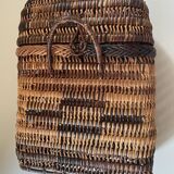 Asian rattan basket with lid 23×18 cm