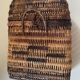Panier asiatique en rotin avec couvercle 23×18 cm