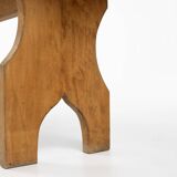 Art Deco bench in solid wood, France ca. 1940