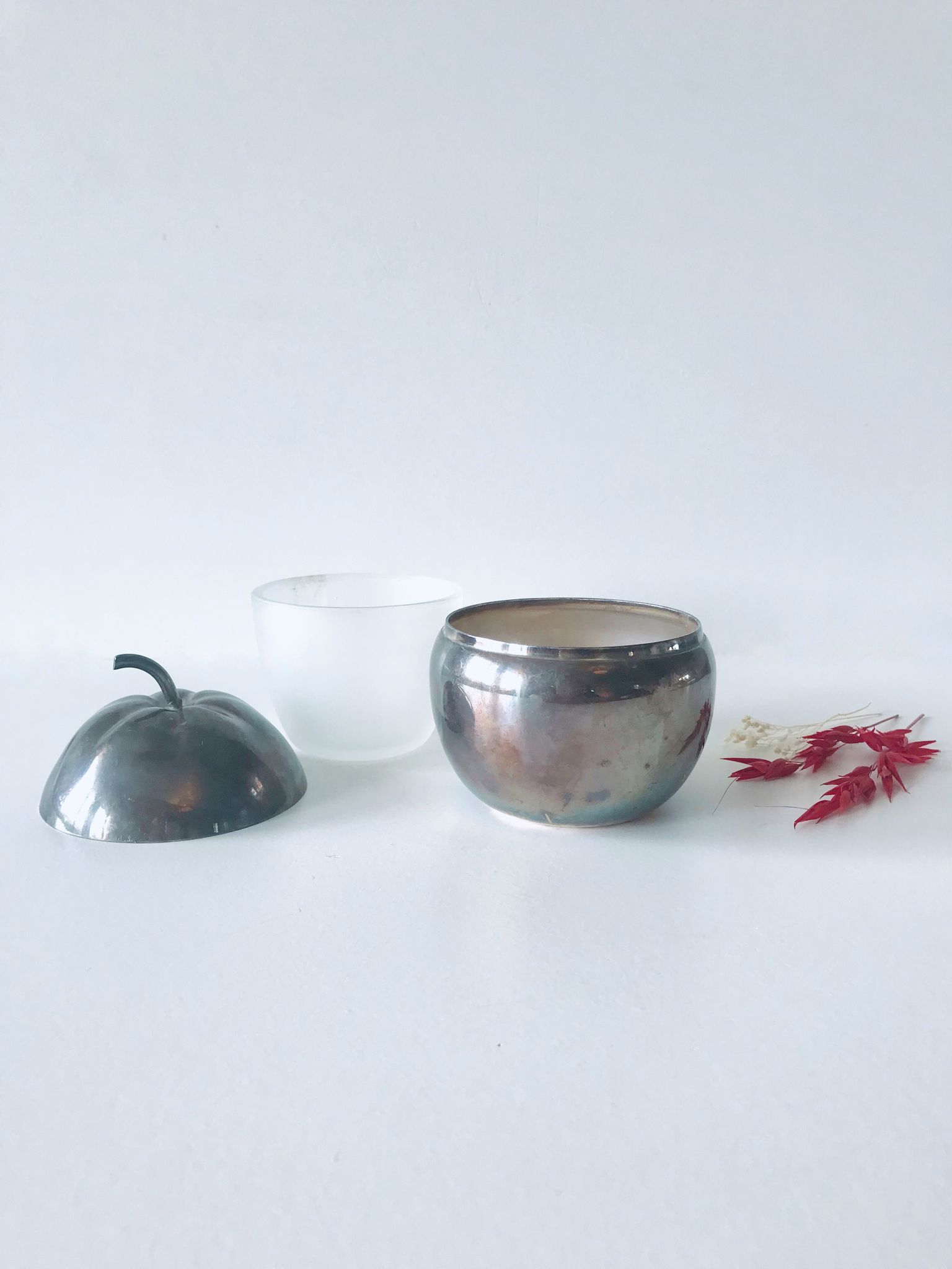 Small bonbonnière Apple in silver