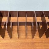 Mid-century Swedish space age magazine and vinyl rack by Sven-Eric Juhlin for Gustavsberg, 1960s, set of 5.