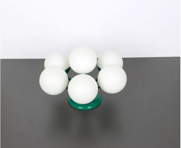 Green ceiling lamp by Kaiser Germany 1960s