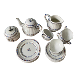 Coffee service Émile Bourgeois Grand Dépôt, décor Rouen XIXth