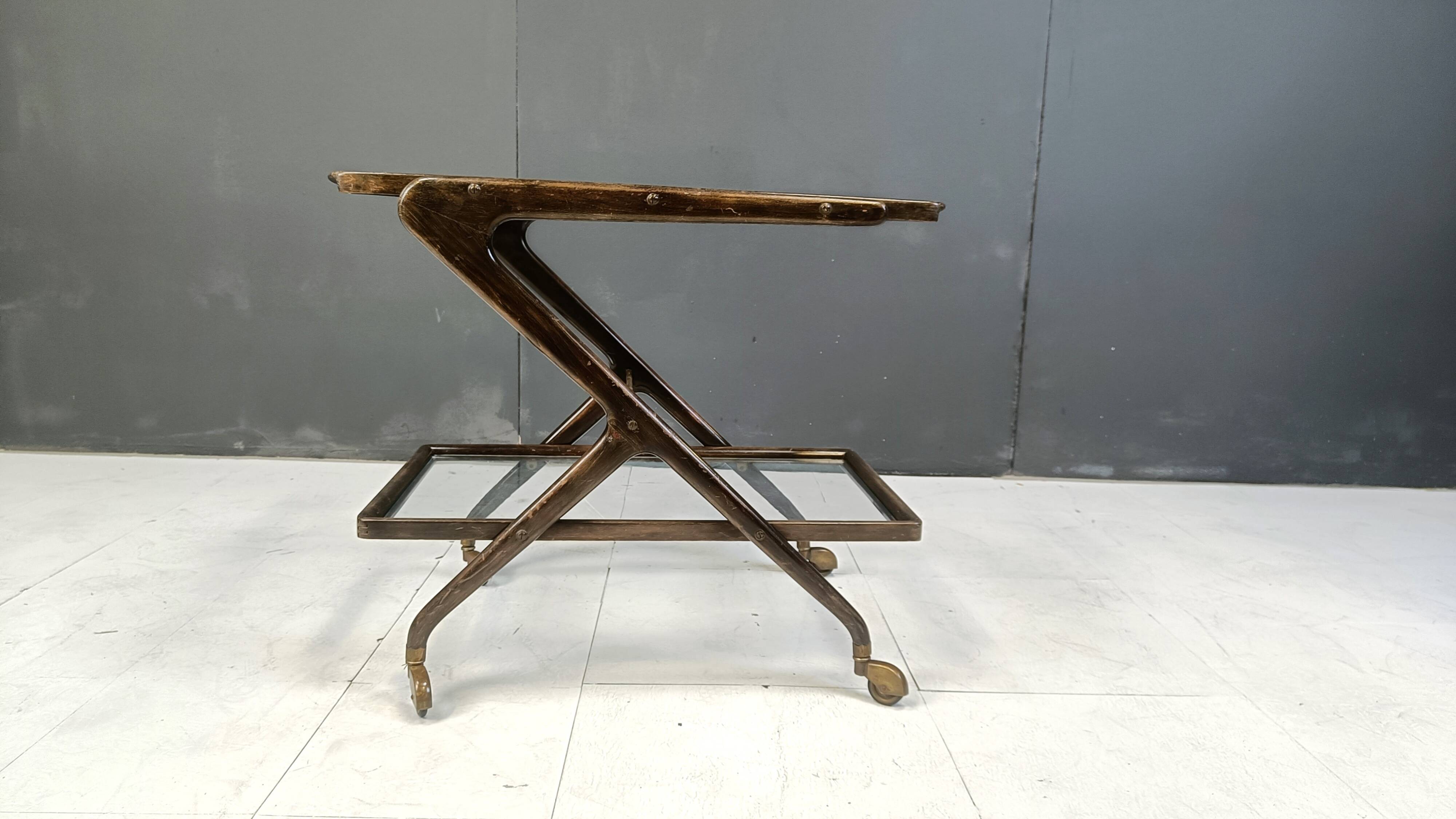 Vintage italian serving trolley, 1950s