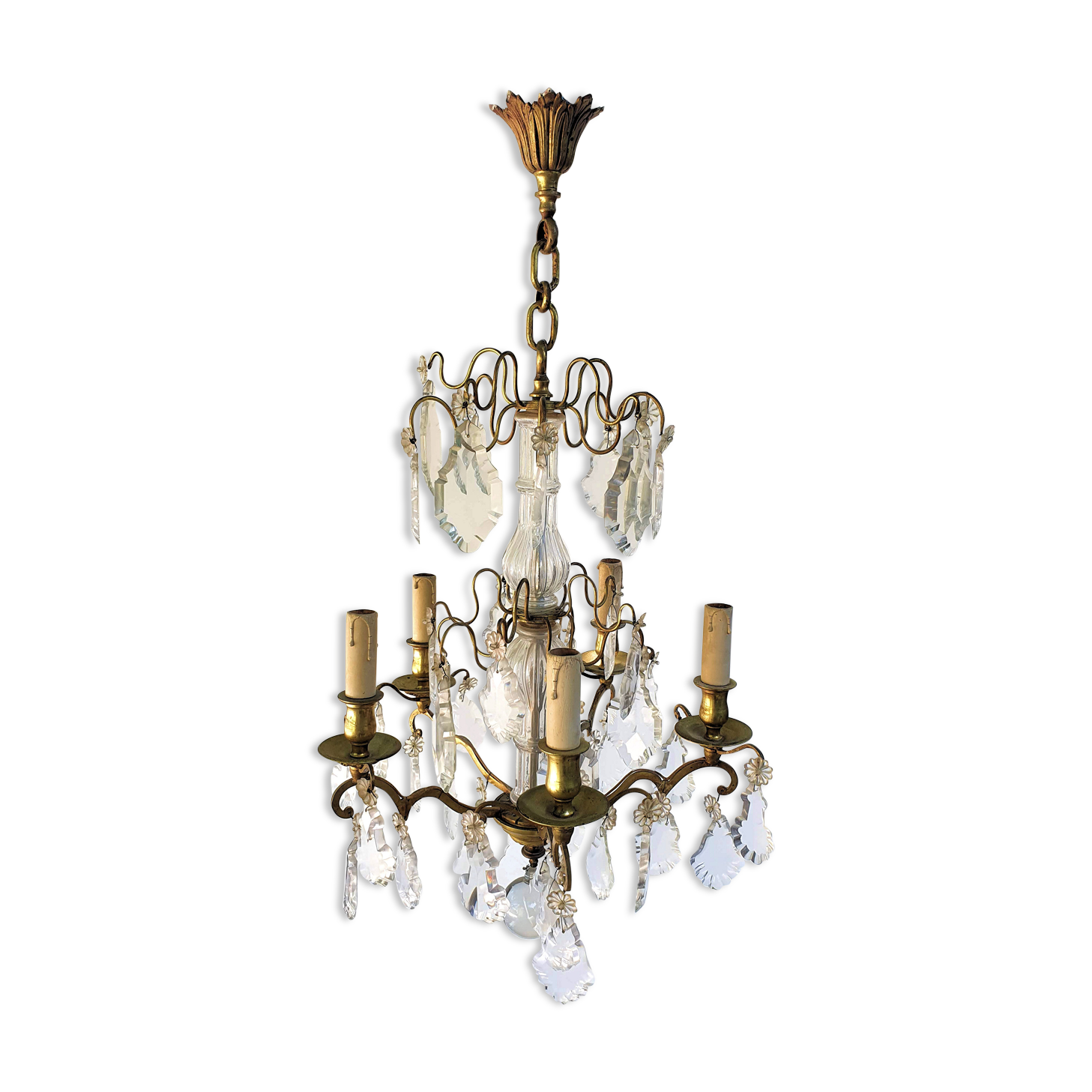 Chandelier with Pampilles style Louis XV France twentieth century