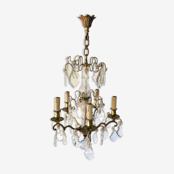 Chandelier with Pampilles style Louis XV France twentieth century