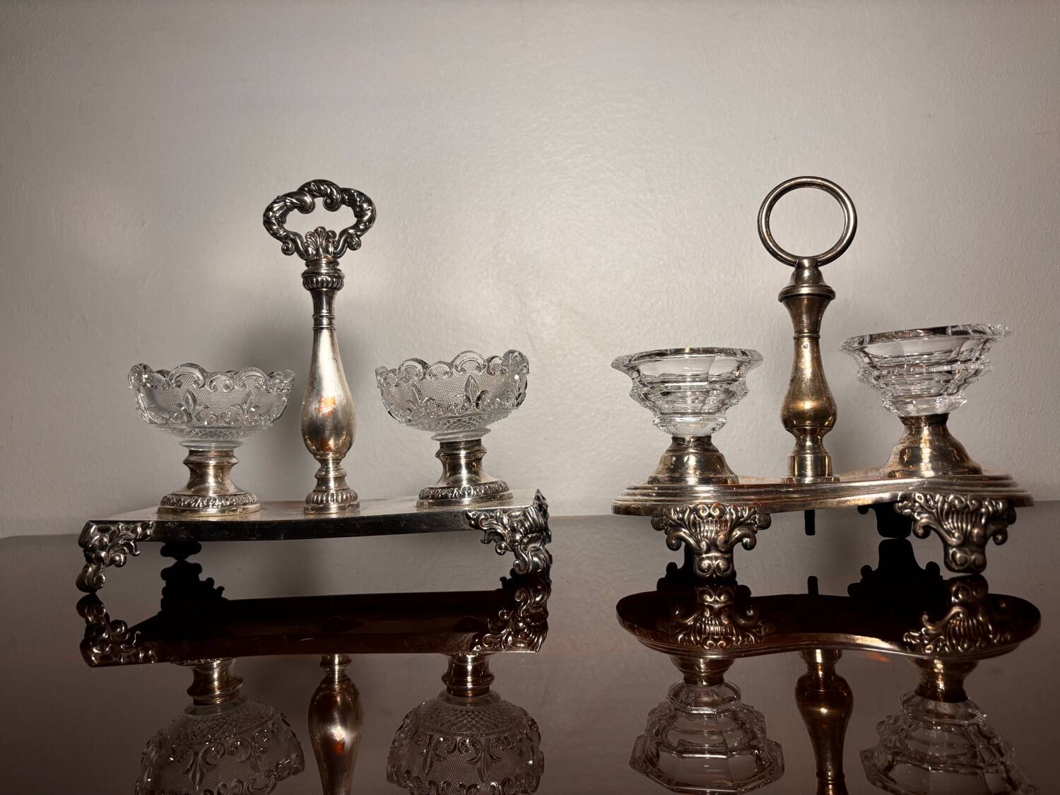Two double cellars including Baccarat Crystal