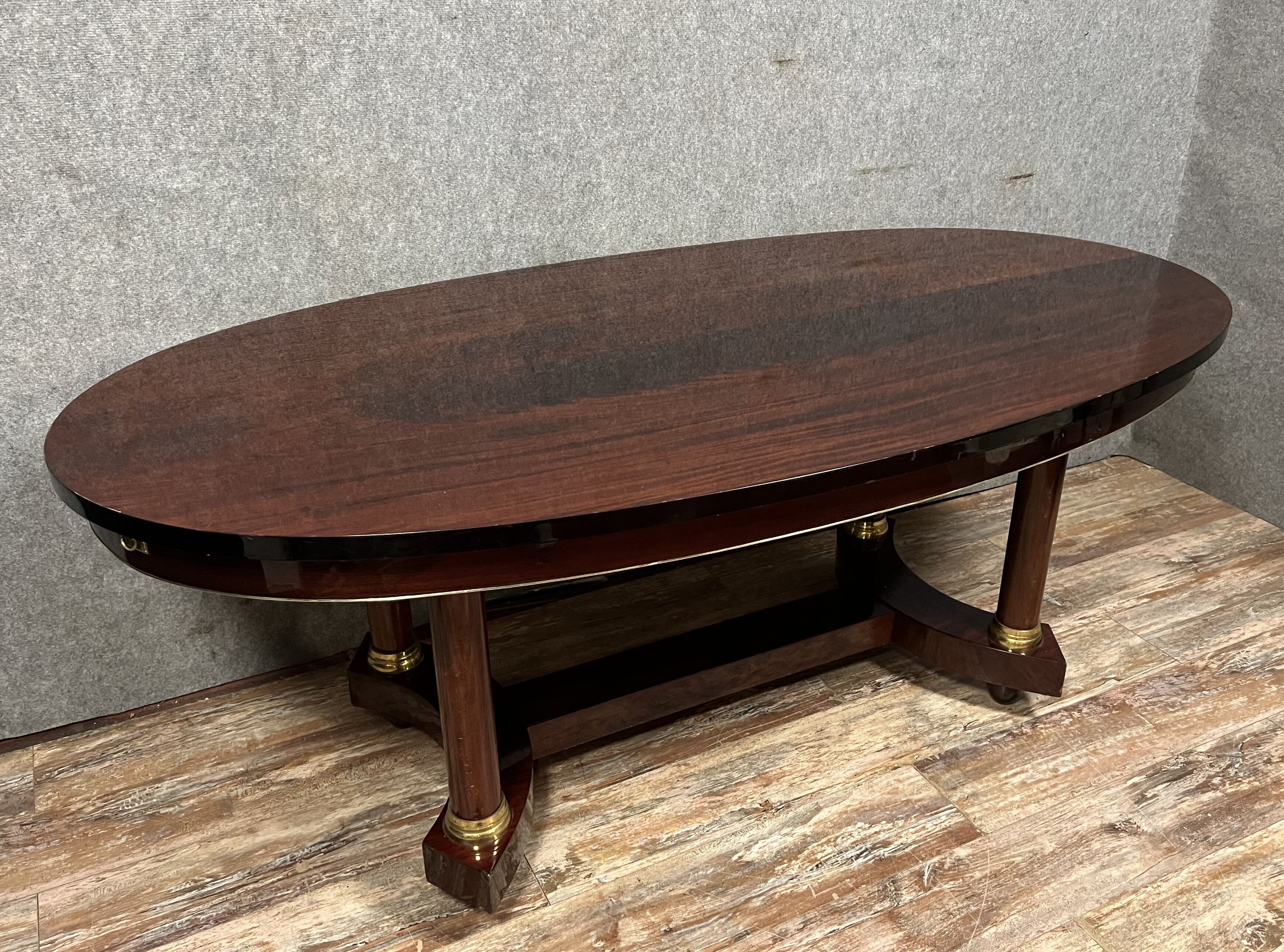 Oval table empire style mahogany circa 1900-1930