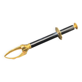 Black and gold ice cube tongs