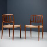 Set de 4 chaises à manger rembourrées par Niels Otto Møller Danemark années 1960