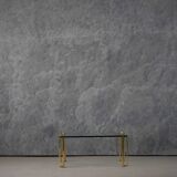 Vintage bronze and glass large coffee table by Peter Ghyczy, Germany 1970s