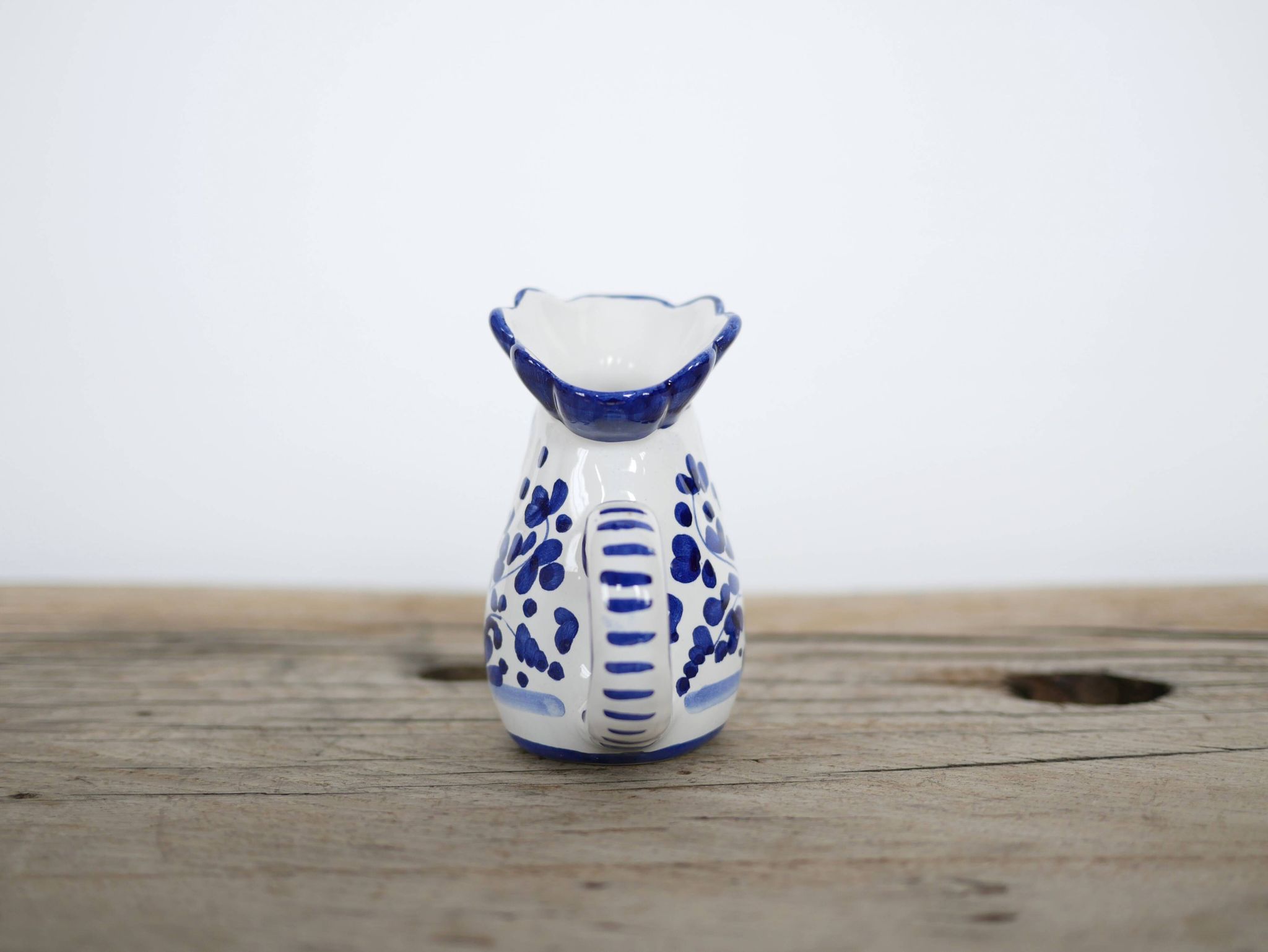 Vintage ceramic milk jug from Deruta, Italy