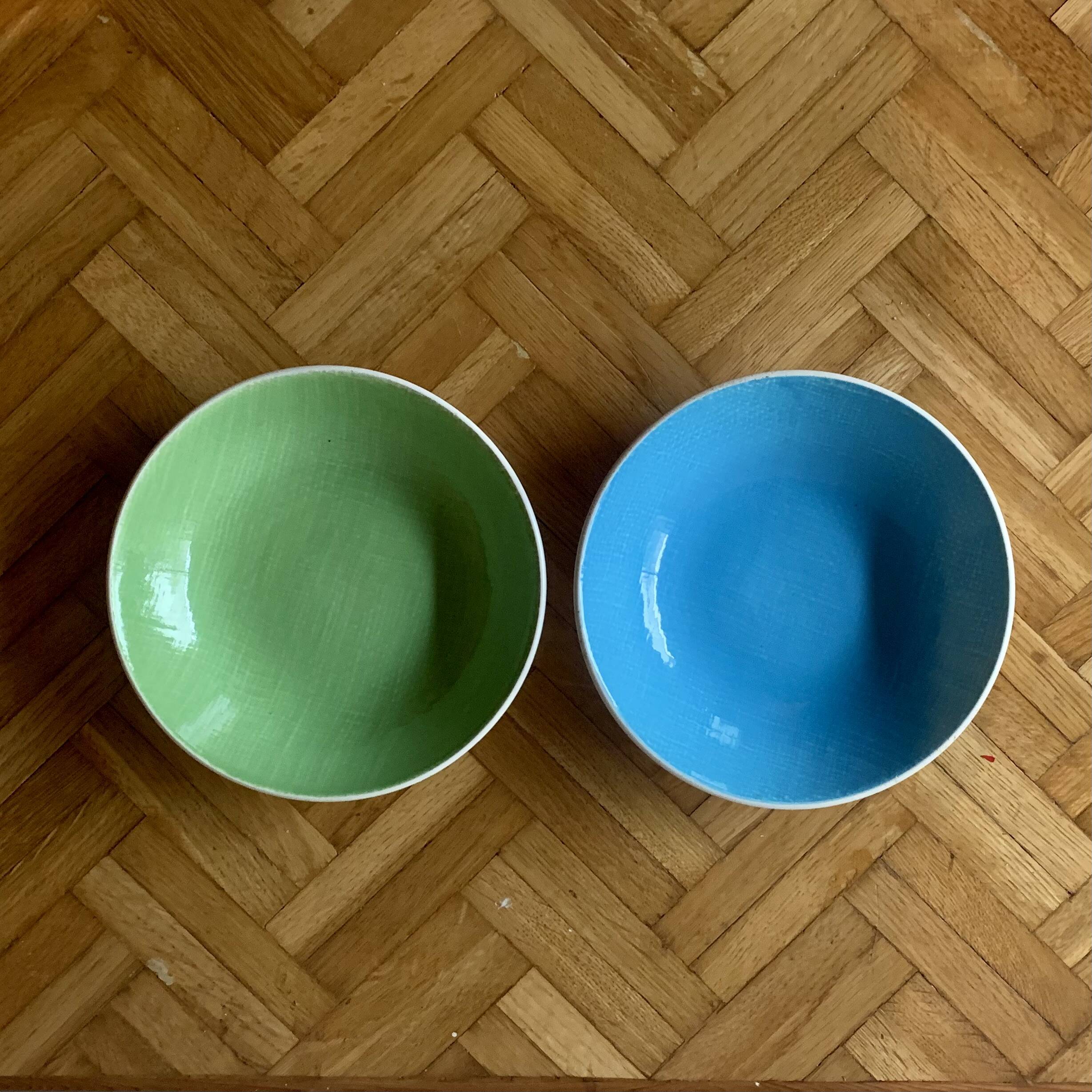 Set of 6 Salins soup plates - Deauville series - 1960