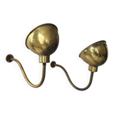 Pair of vintage brass wall lights, France 1970
