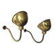 Pair of vintage brass wall lights, France 1970