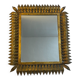 Rectangular sun mirror in wrought iron italian manufacture 50's