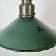 Industrial Green Enamel Military Pendant Lamp with Cast Aluminium Top, 1960