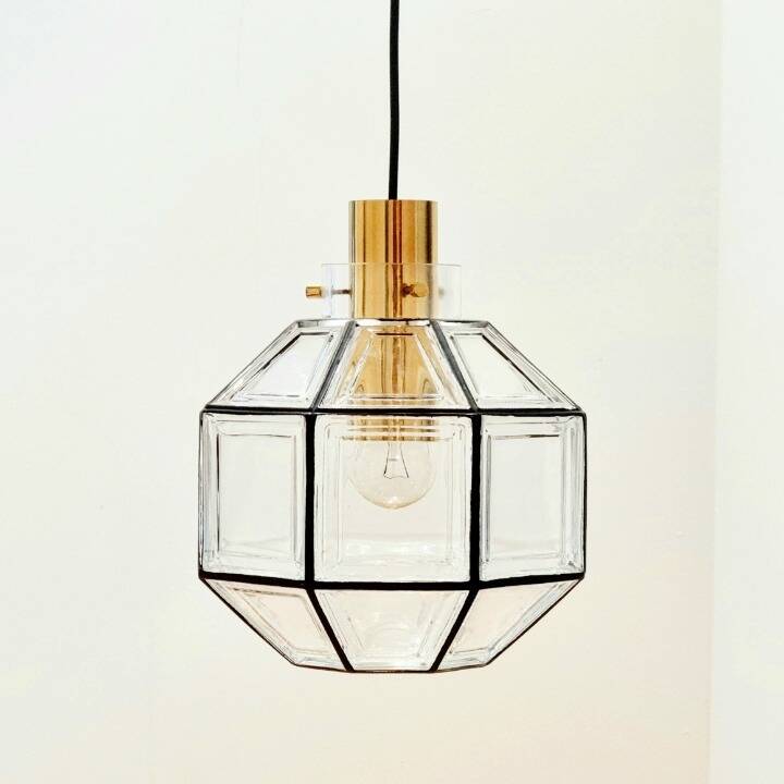 Pair of Mid-Century Glass Ceiling Lights from Limburg, Germany, 1960s