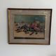 Still life with pomegranates and walnuts Oil painting on canvas signed, 1967, Italy