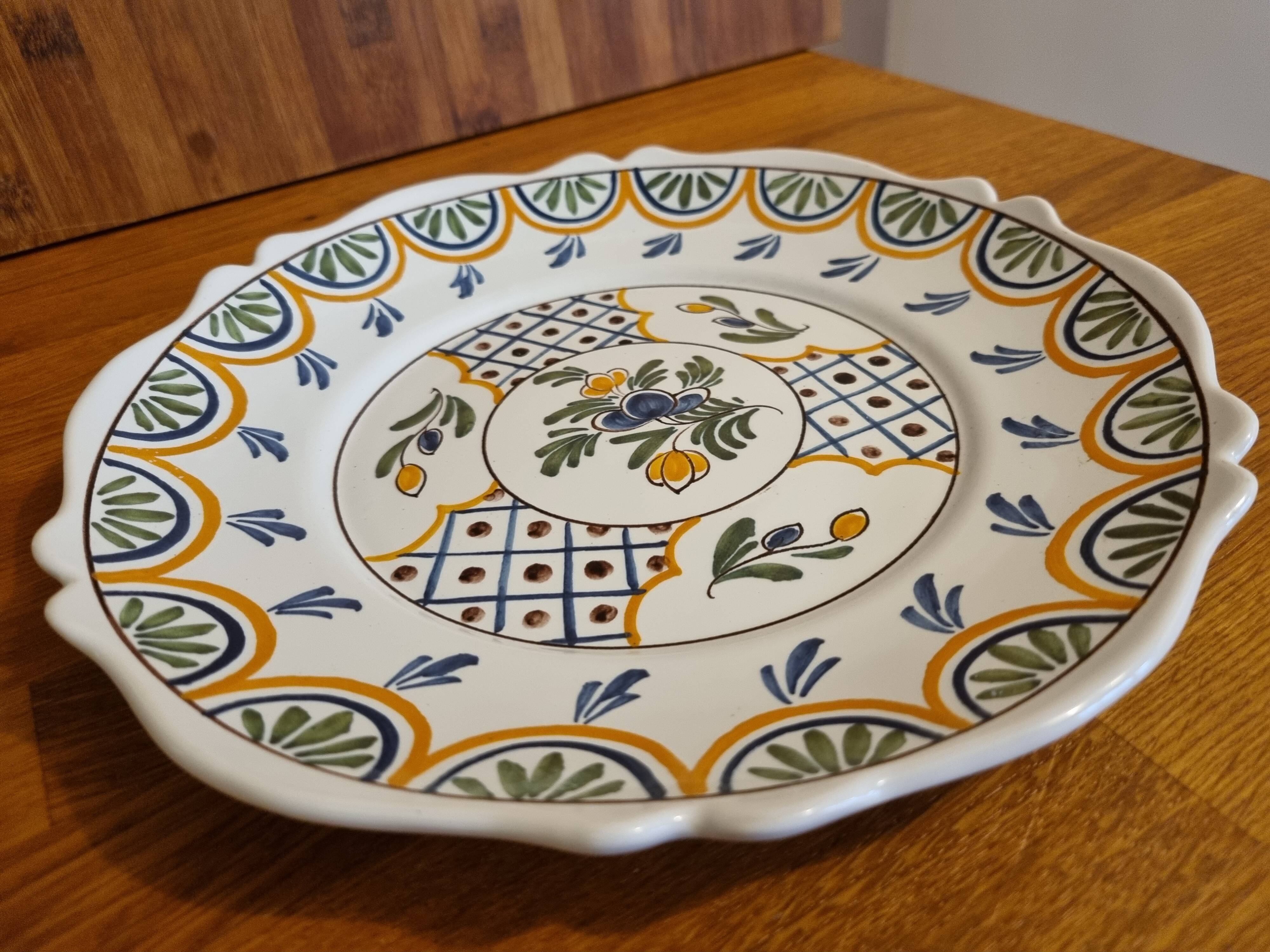 Malicorne earthenware plate Emile Teissier