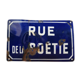 Ancienne plaque de rue