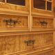 Antique Art Nouveau wardrobe in ash and maple, Italy, 20th century