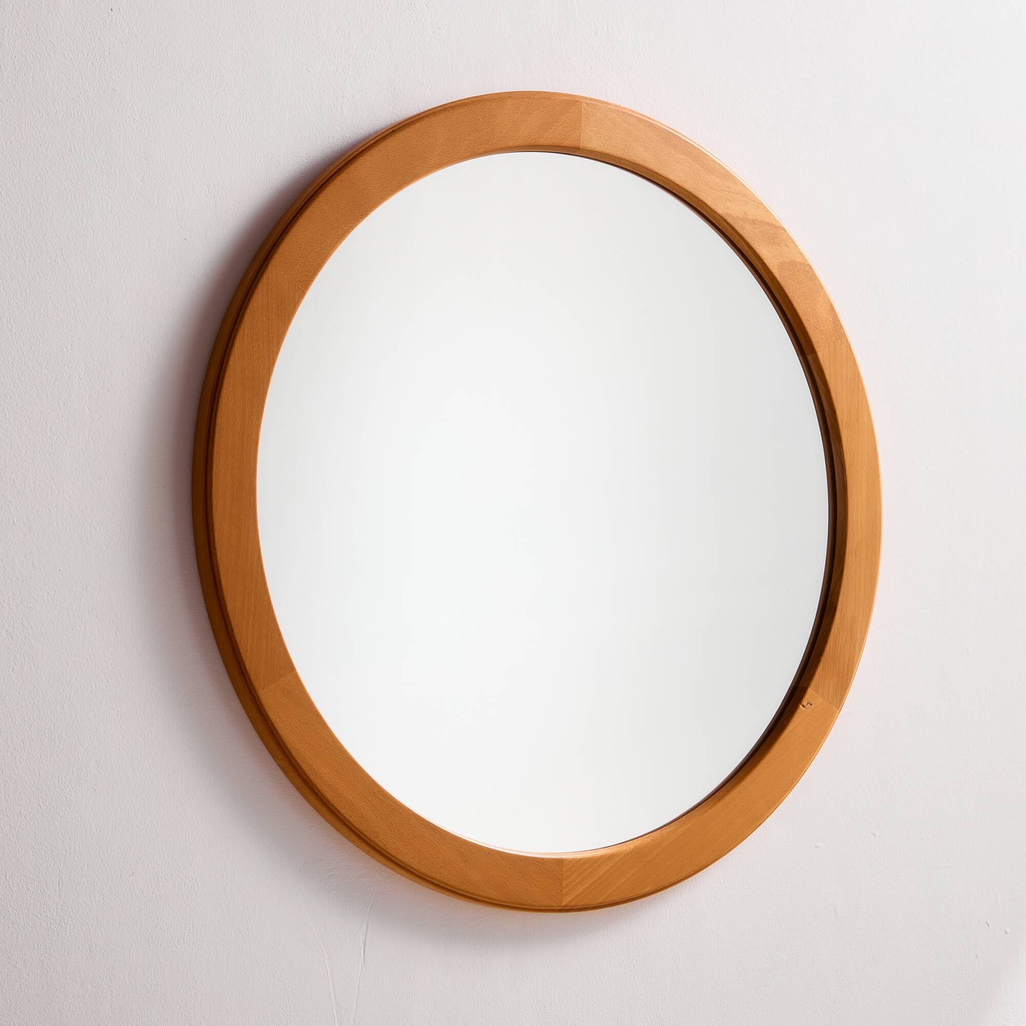 Beech framed mirror by Aksel Kjersgaard