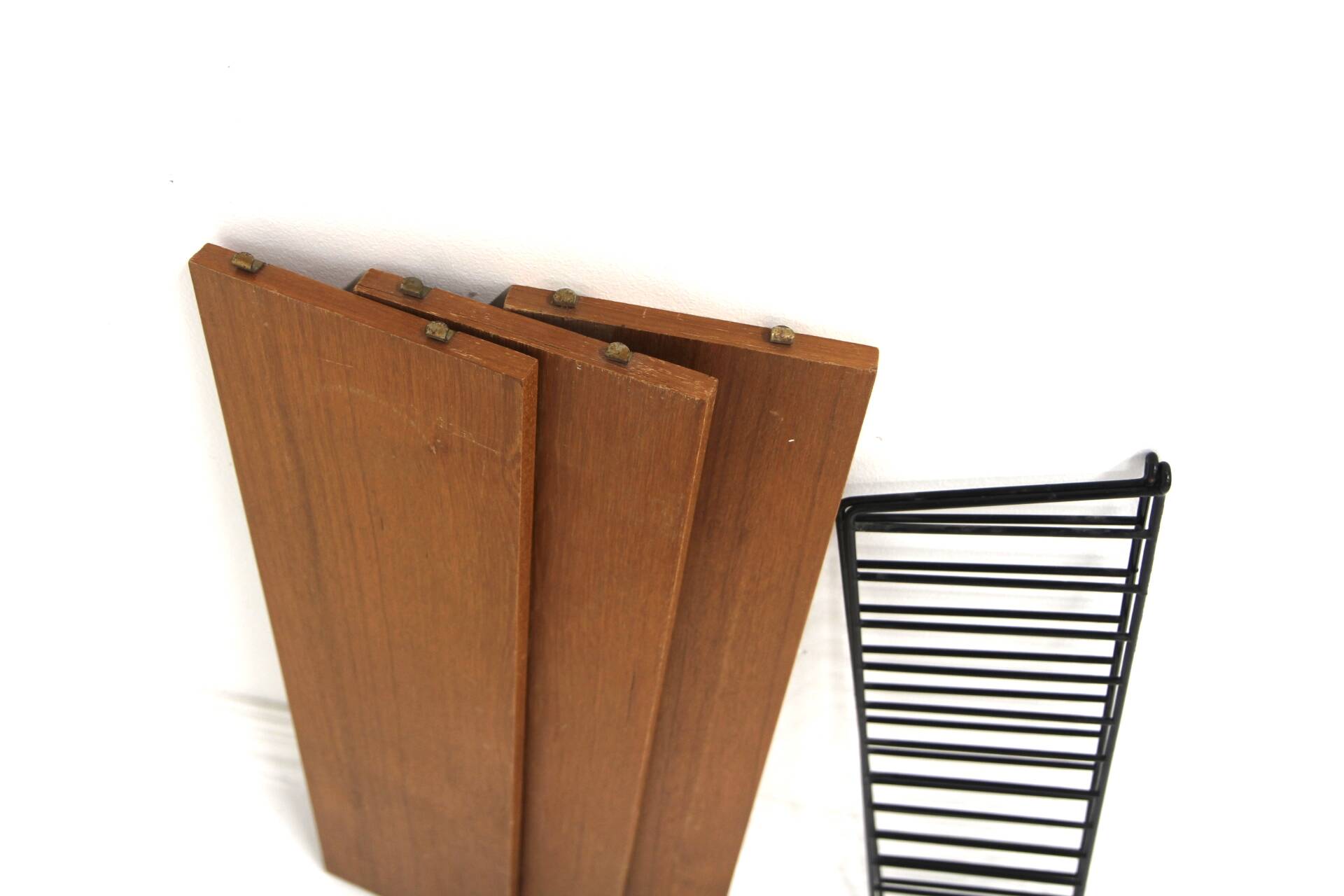 Teak “string” wall shelf, Sweden, 1950