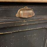 Vintage Parisian black patinated buffet