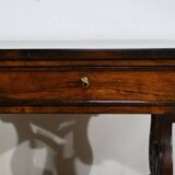 Desk Table with Shutters in Solid Rosewood, Restoration Period – Early 19th Century