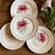 set of 8 vintage dessert plates - Saint Amand