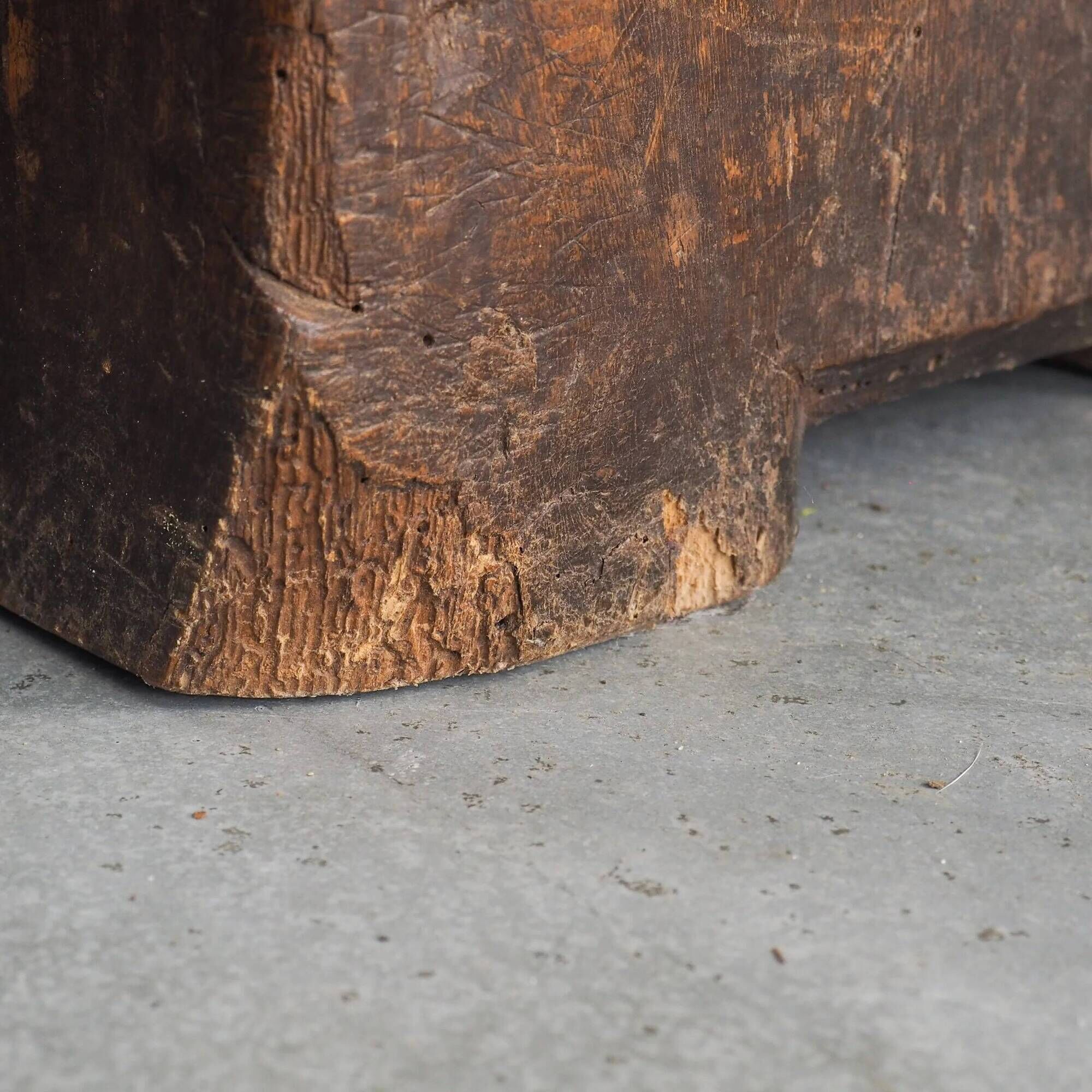 Sculptural solid wood pedestal