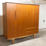 Scandinavian teak cabinet 1960 with mounting plan