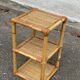 Étagère vintage en bambou rotin et osier 56cm