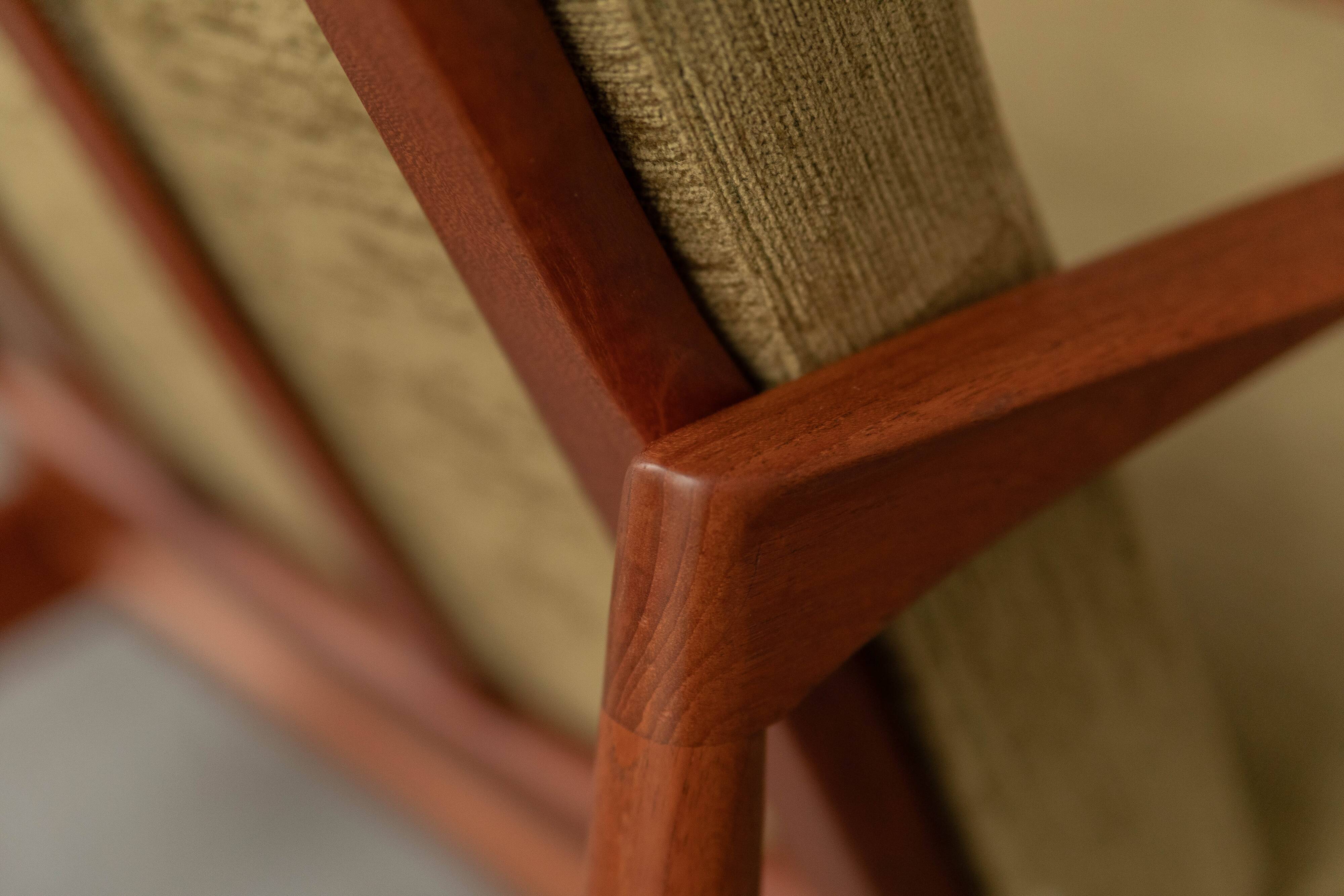 Set of 2 paperknife easy chairs by Kai Kristiansen, Denmark, 1960's