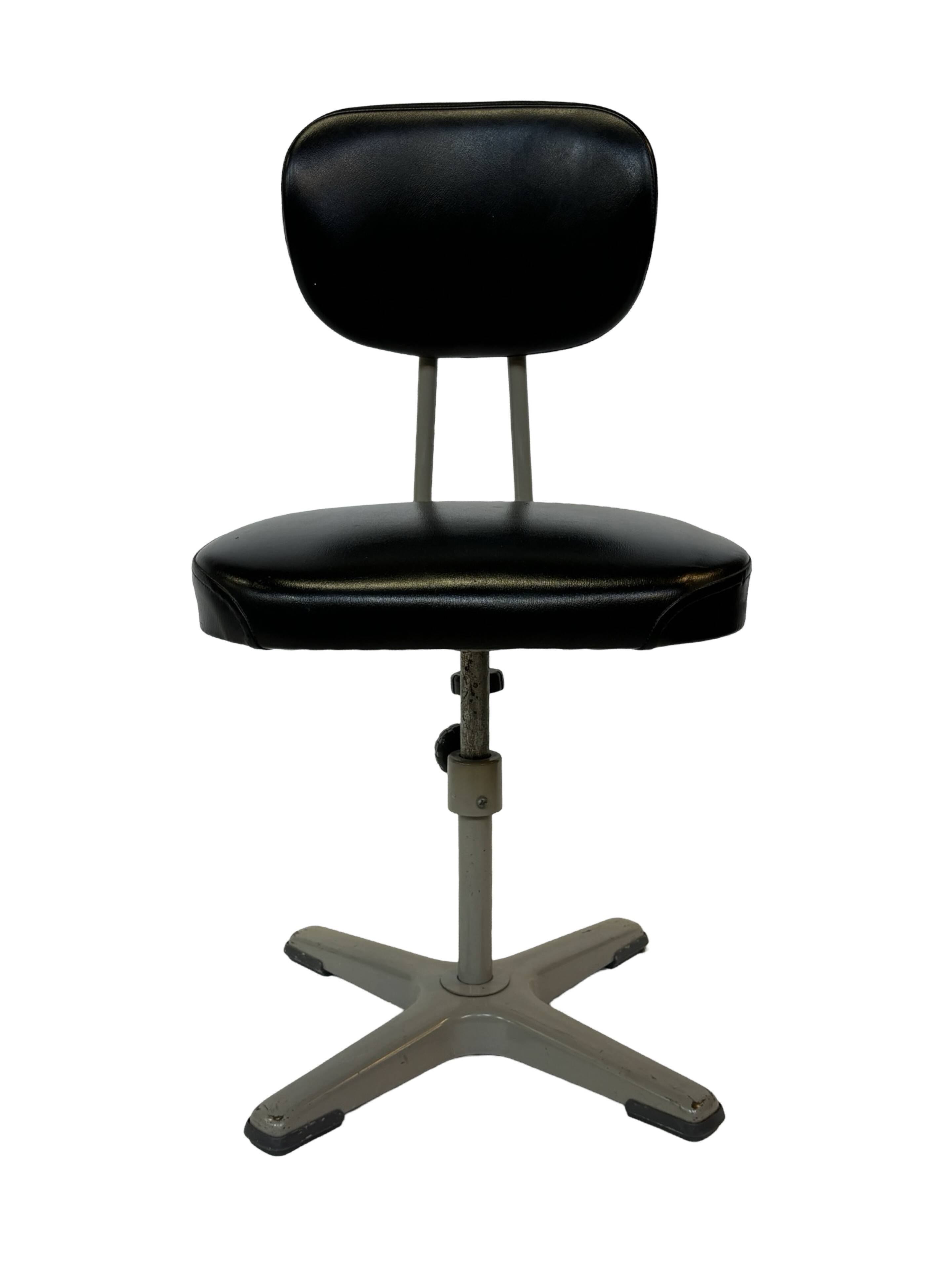 Mid Century Okamura Vintage Office Working Chair of 60's Design