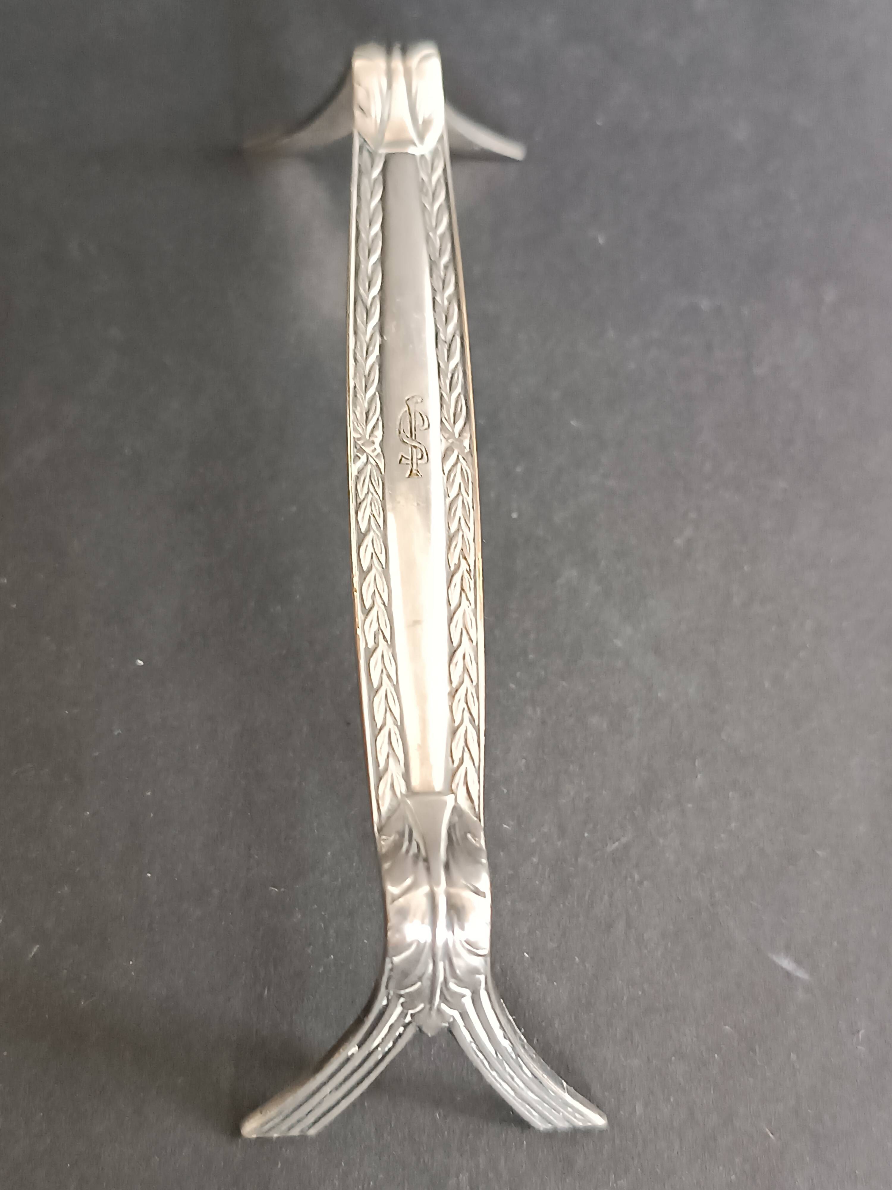 WMF, eight silver-plated knife rests, palmette decoration 1880