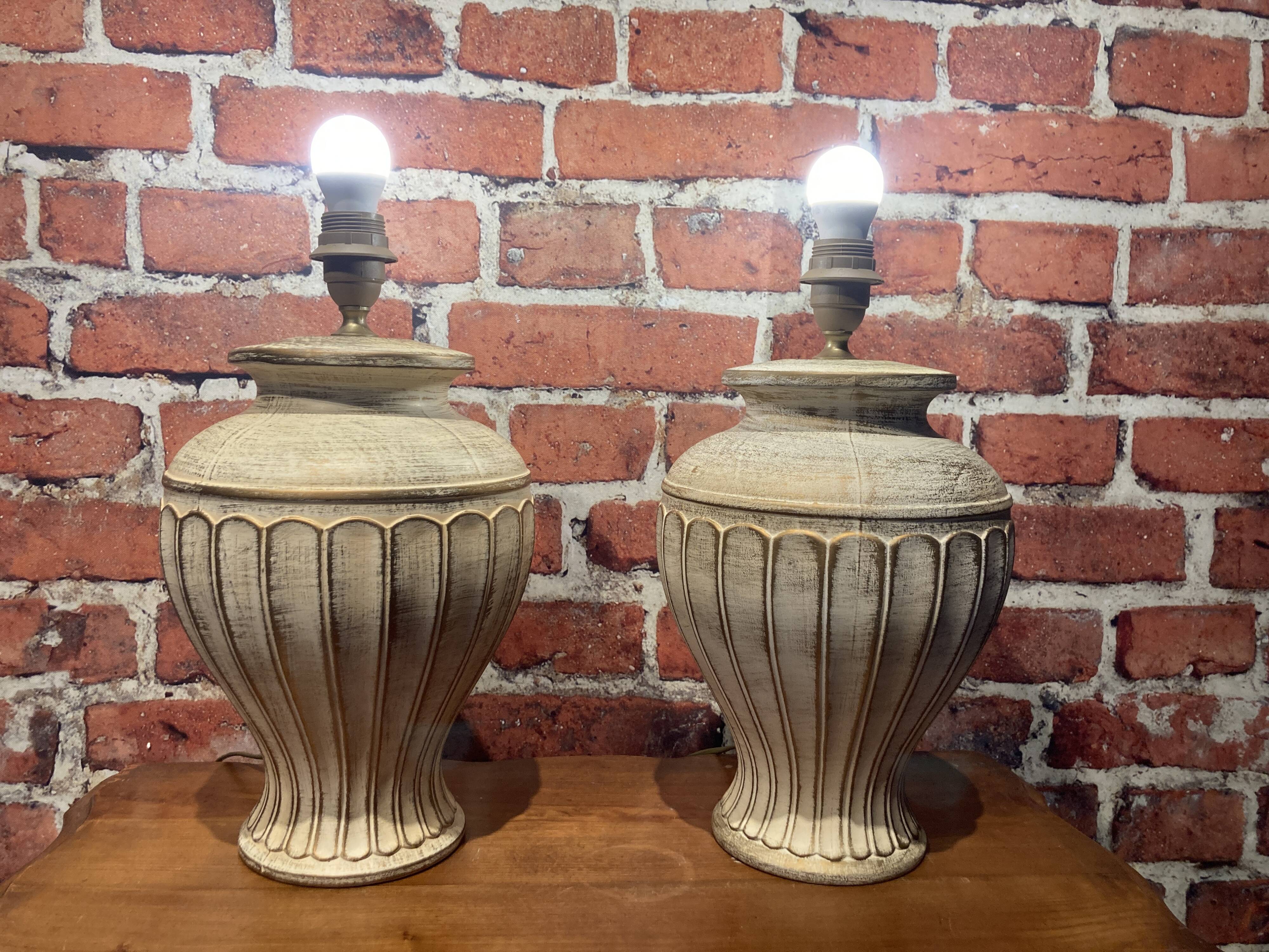 Pair of lamp bases