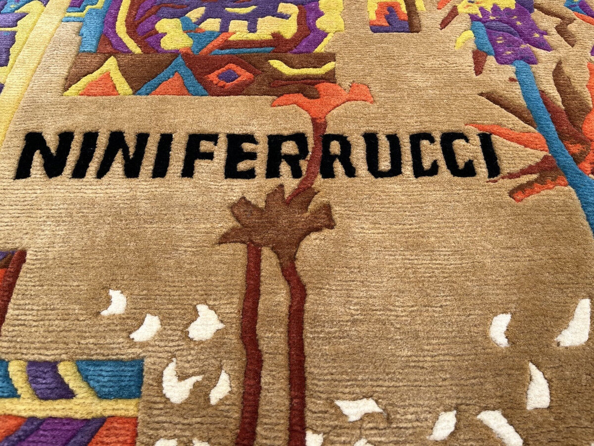 Modern rug signed nini ferrucci 160x100 cm