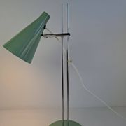 Josef Hůrka for Lidokov Midcentury Modern Table Lamp in Green Metal
