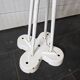Iron garden table with cast iron legs