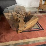 Olive tree stump coffee table