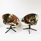 Pair of modernist Balloon armchairs, Germany 1960s.